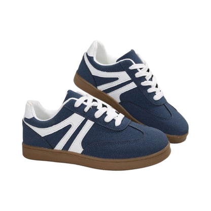 Women's Supportive Wide Fit Lace-Up Sneakers–Orthopedic Casual Trainers