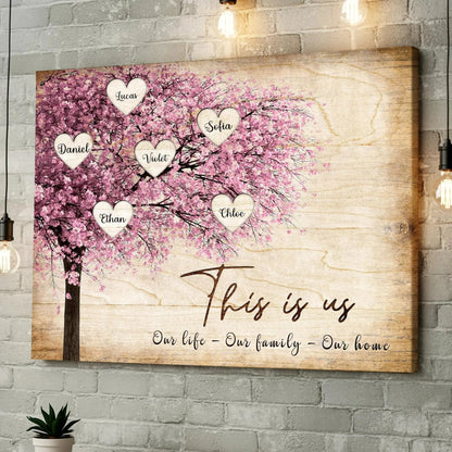 Personalised Family Tree Canvas | Mother's Day Gifts