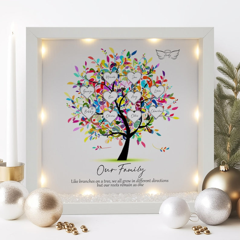 Personalized Family Tree Frame Light Frame Box | Mother&