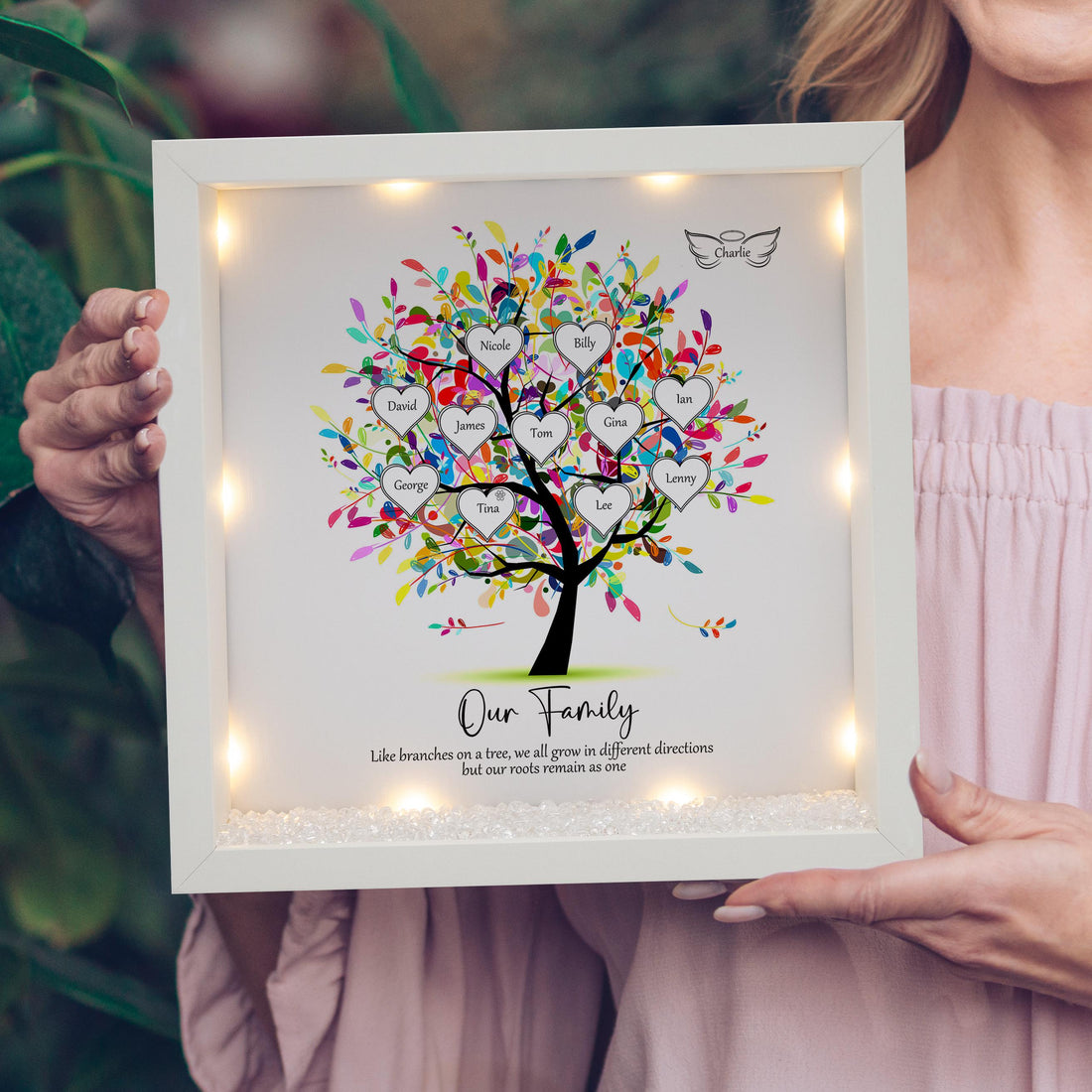 Personalized Family Tree Frame Light Frame Box | Mother&