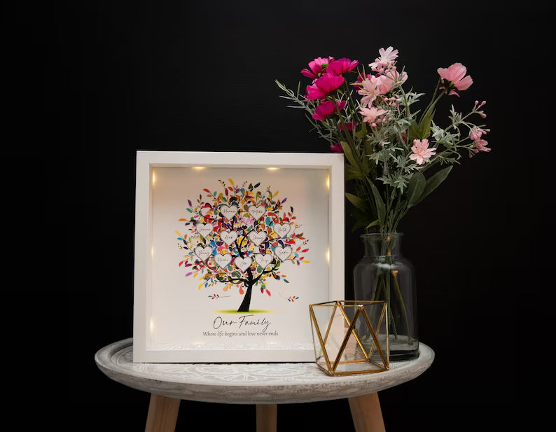 Personalized Family Tree Frame Light Frame Box | Mother&