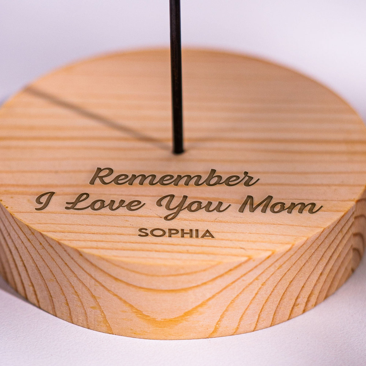 Remember I Love You Mom - Custom Glass Flower