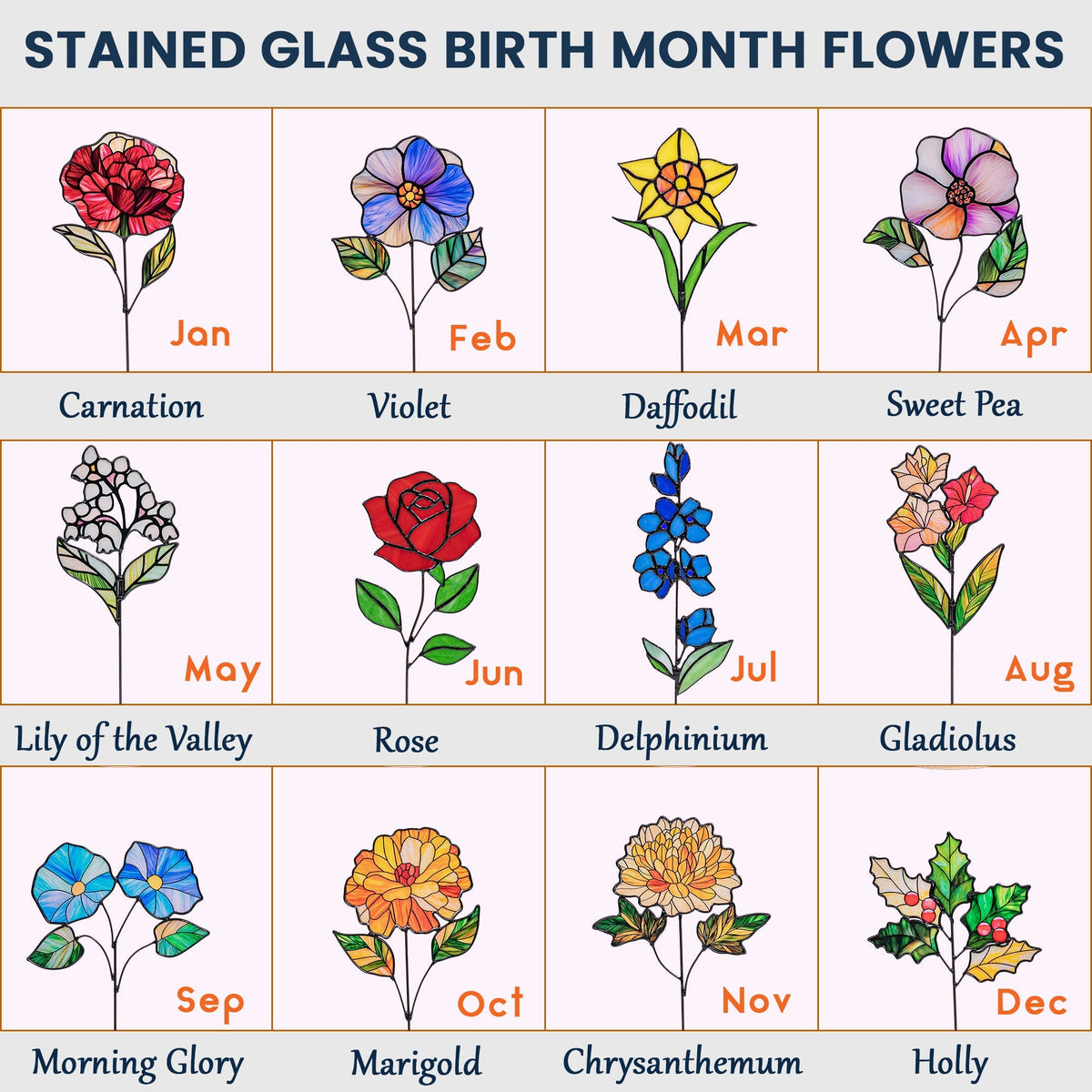 Remember I Love You Mom - Custom Glass Flower