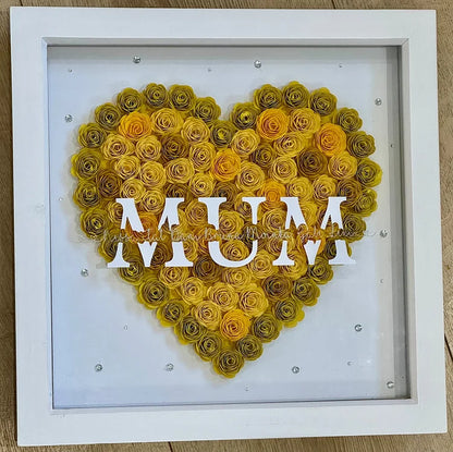 Custom Personalized Flower Shadow Box for Mother’s Day gift