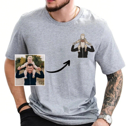 Custom Embroidered Photo Portrait Sweatshirt For papà,papá,pai