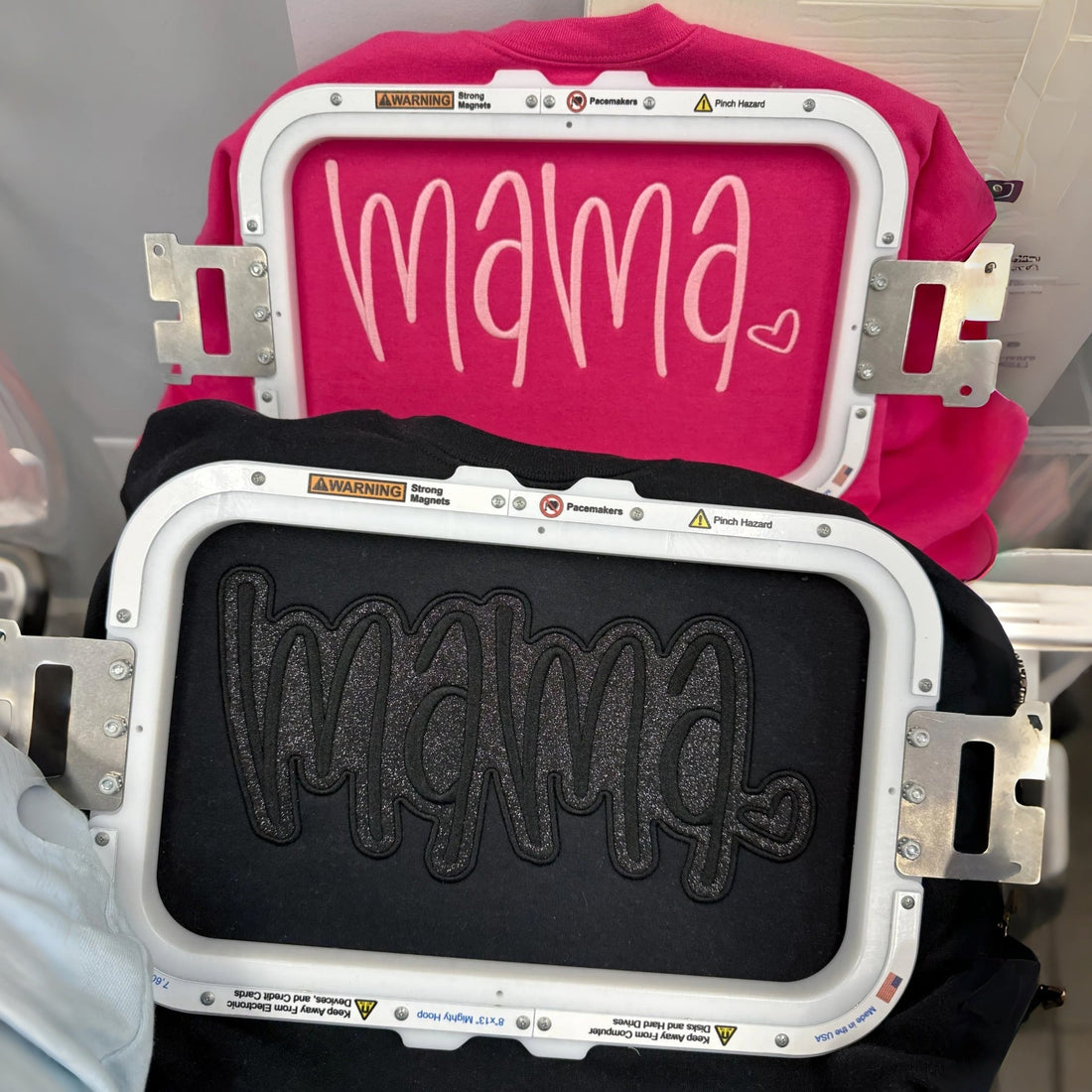 Custom Mama Glitter Applique Sweatshirt With Heart &amp; Glitter Design | Mother&
