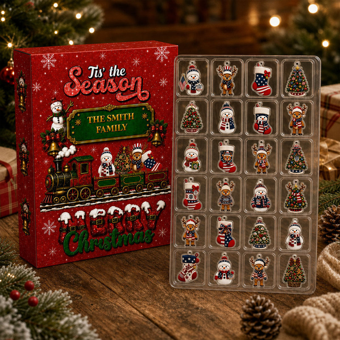 Christmas Advent Calendar 2026 - 24 Day Spirits Countdown, Acrylic Charms Blind Box - Gift For Family &amp; Friends