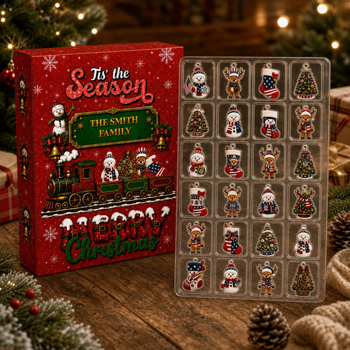 Christmas Advent Calendar 2026 - 24 Day Spirits Countdown, Acrylic Charms Blind Box - Gift For Family &amp; Friends