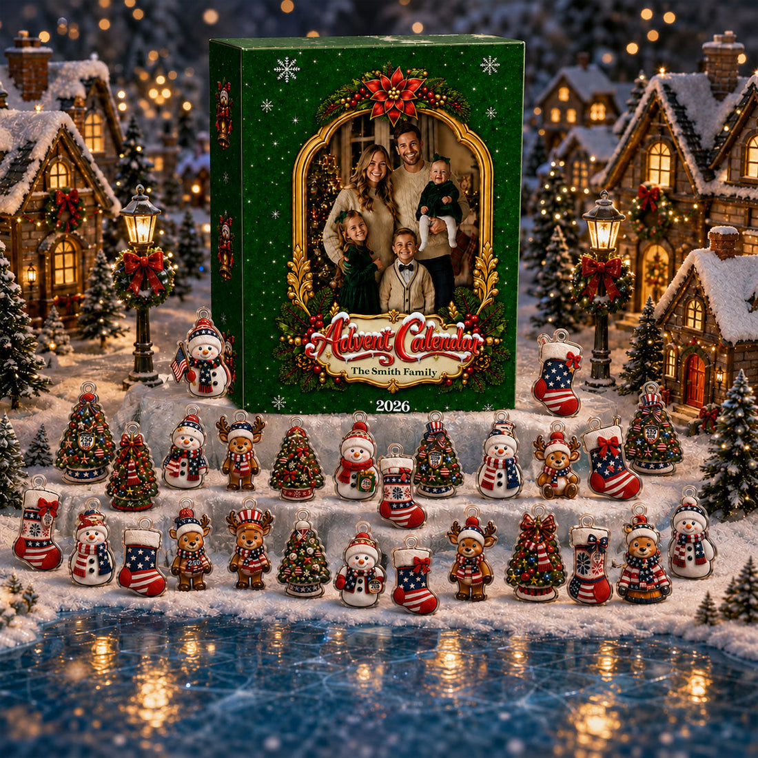 Christmas Family Advent Calendar 2026 - 24 Day Spirits Countdown, Acrylic Charms Blind Box - Gift For Family &amp; Friends