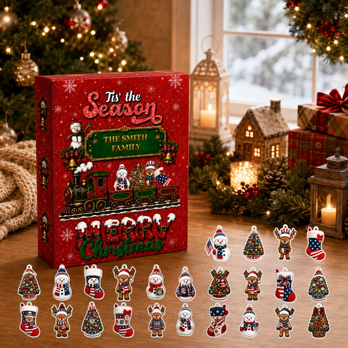 Christmas Advent Calendar 2026 - 24 Day Spirits Countdown, Acrylic Charms Blind Box - Gift For Family &amp; Friends