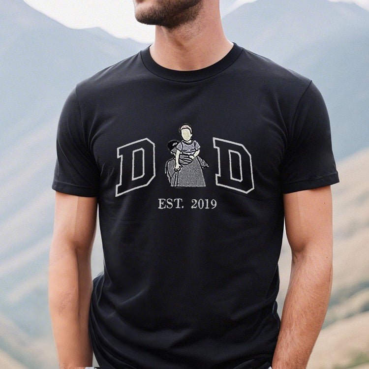 Custom Photo Embroidered Sweatshirt for DAD