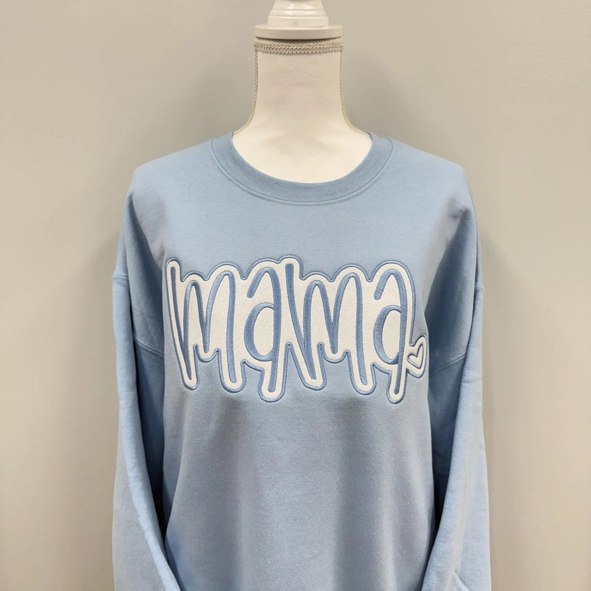 Custom Mama Glitter Applique Sweatshirt With Heart &amp; Glitter Design | Mother&