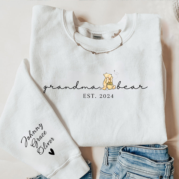 Custom Mama Bear Print Sweatshirt Mama T-shirt/Hoodie, Mother&