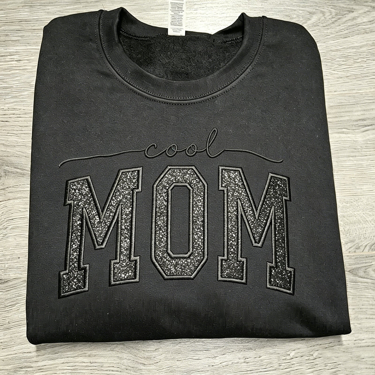 Custom Glitter Embroidered "Cool Mom" Sweatshirt | Mother&