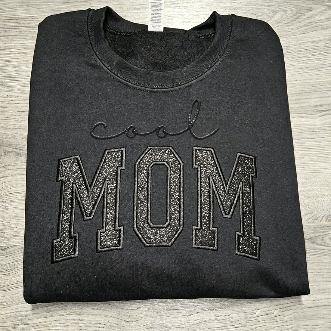 Custom Glitter Embroidered "Cool Mom" Sweatshirt | Mother&