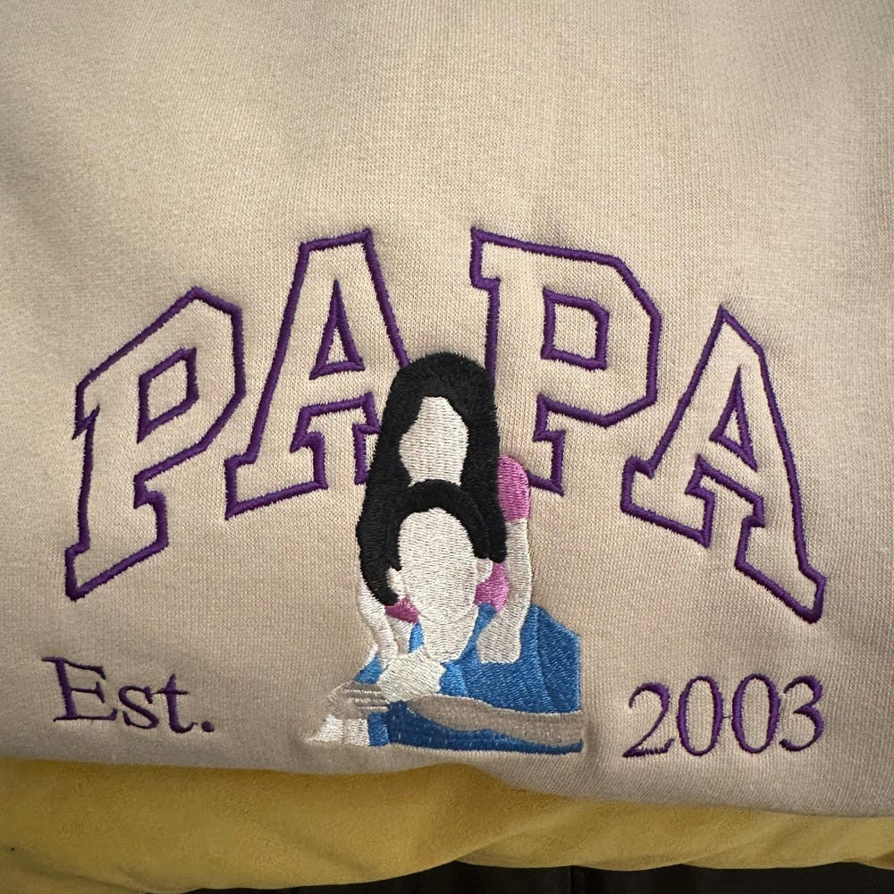Custom Embroidered Dad Sweatshirt with Photo,Gift for Dad from Mom