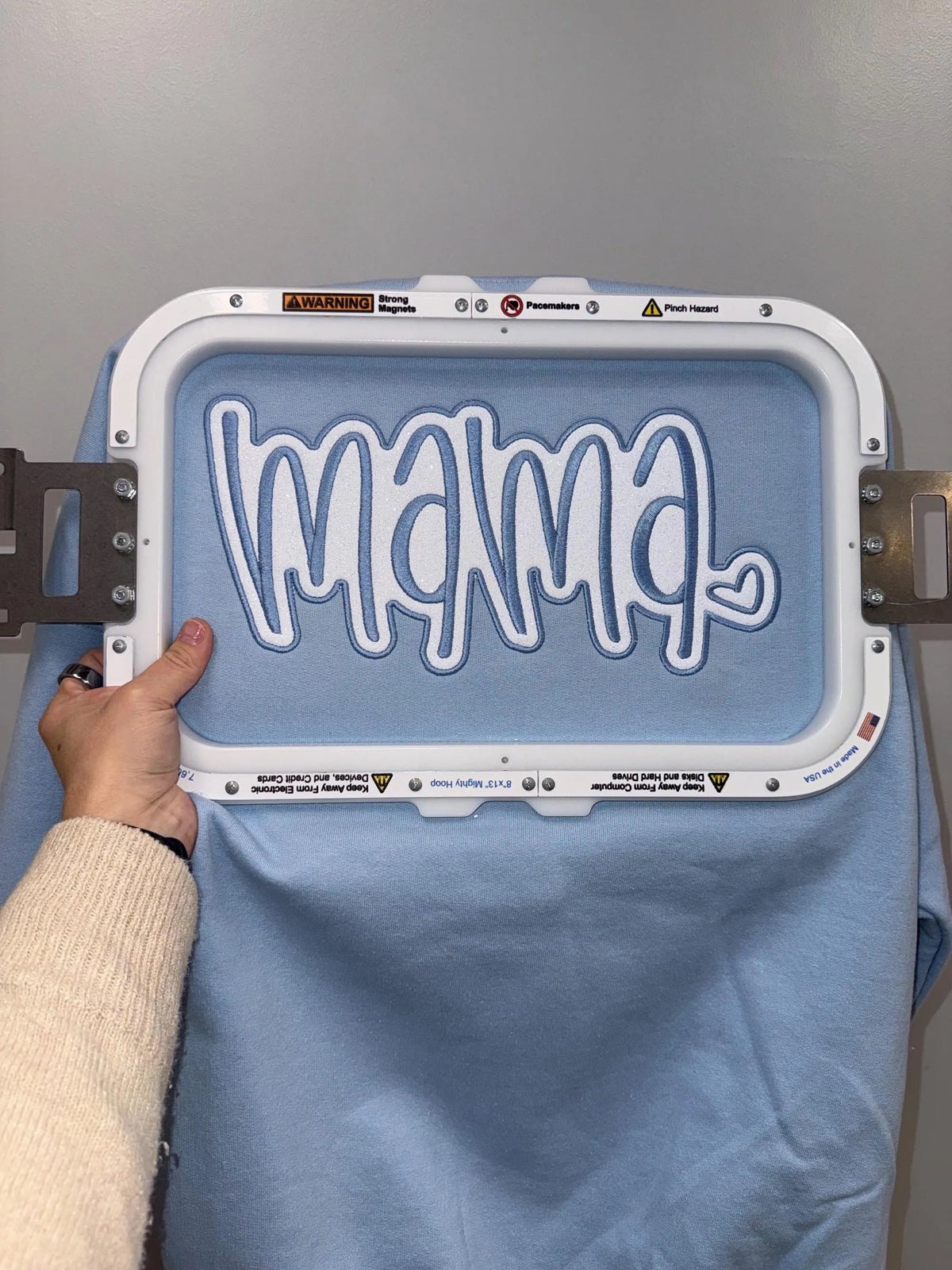 Custom Mama Glitter Applique Sweatshirt With Heart &amp; Glitter Design | Mother&