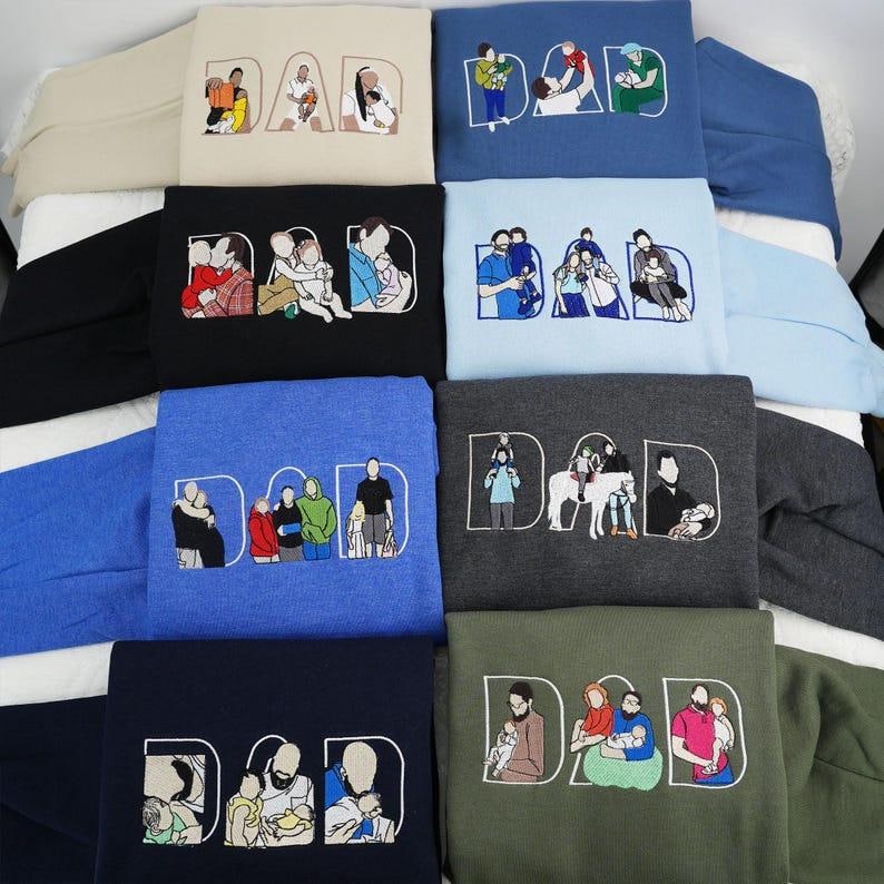 Custom Embroidered Mother &amp; Child Photo Portrait Sweatshirt | Mother&