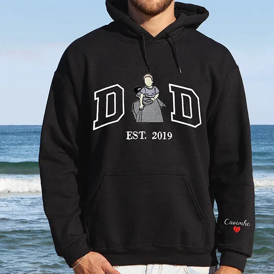 Custom Photo Embroidered Sweatshirt for DAD