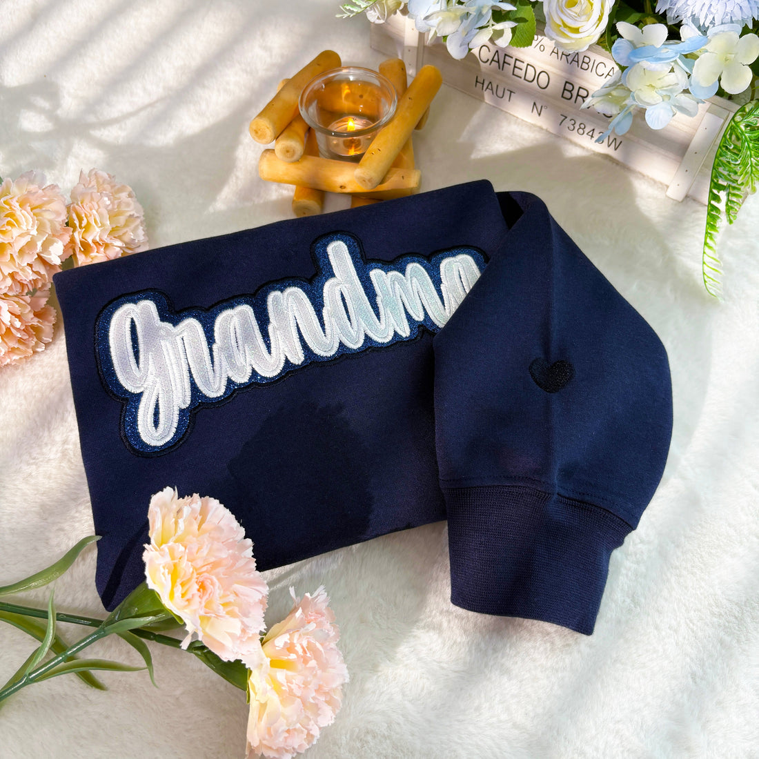 Custom Glitter Mama/Grandma Applique Sweatshirt /Hoodie | Mother&