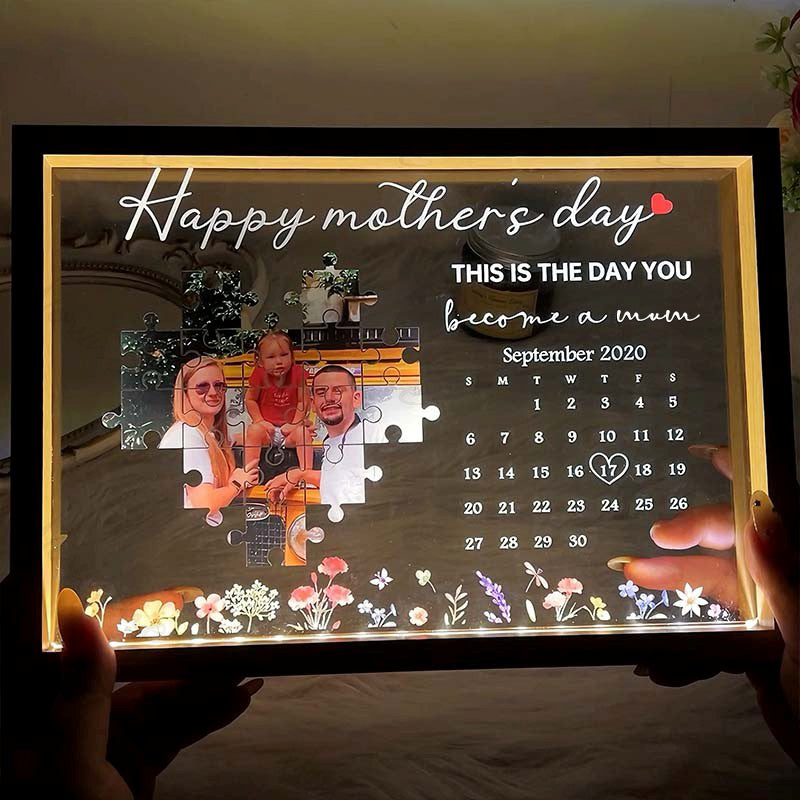 ⭐️Personalized The Day You Became My Mother Puzzle Photo Lightbox