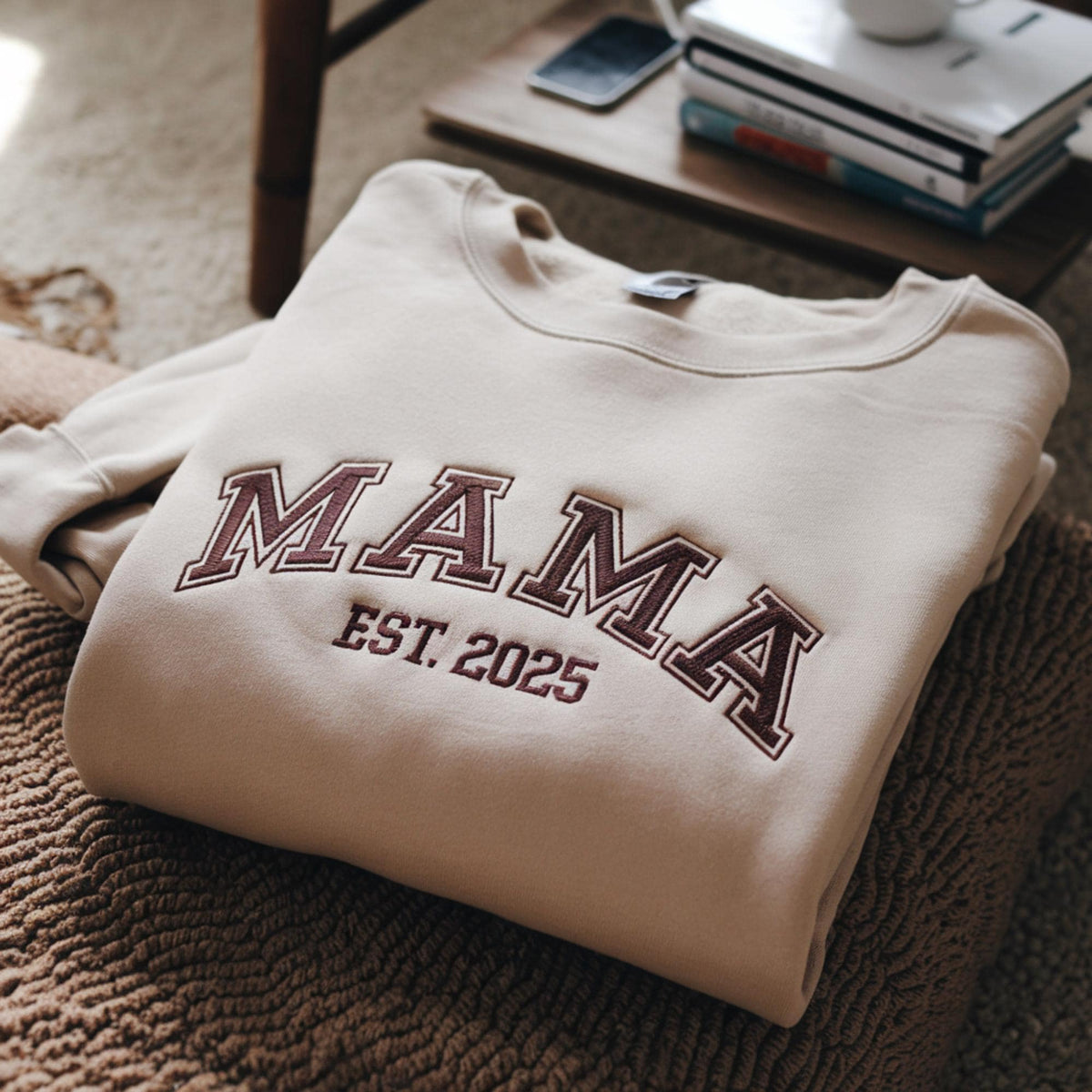 Custom Mama Embroidered Sweatshirt With Date | Mother&