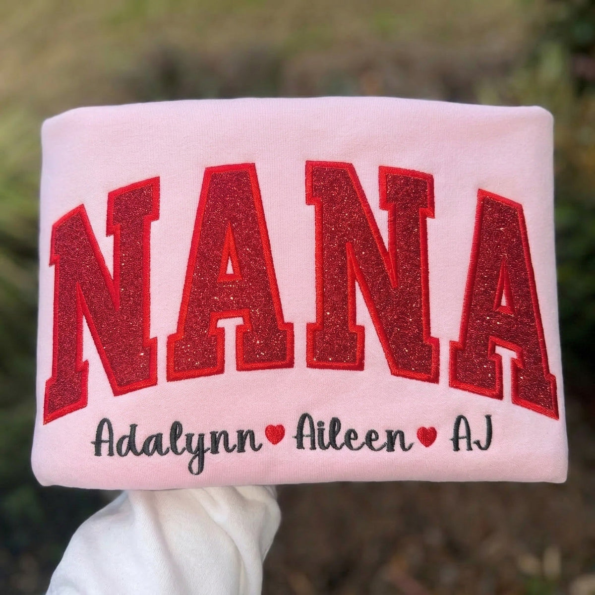 Custom Glitter Embroidered Mama and Babies Sweatshirt | Mother&