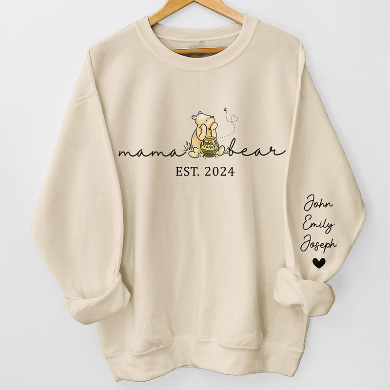 Custom Mama Bear Print Sweatshirt Mama T-shirt/Hoodie, Mother&