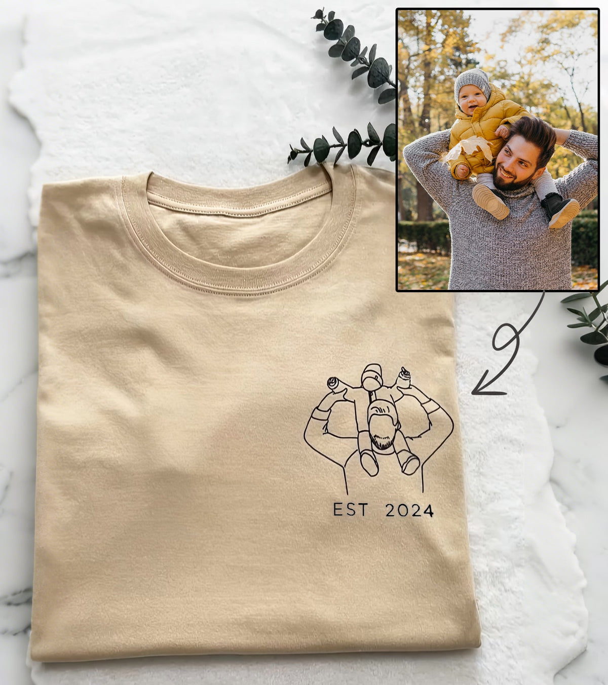 Dad and me-Custom Photo Shirt For Dad,Gift for Papá