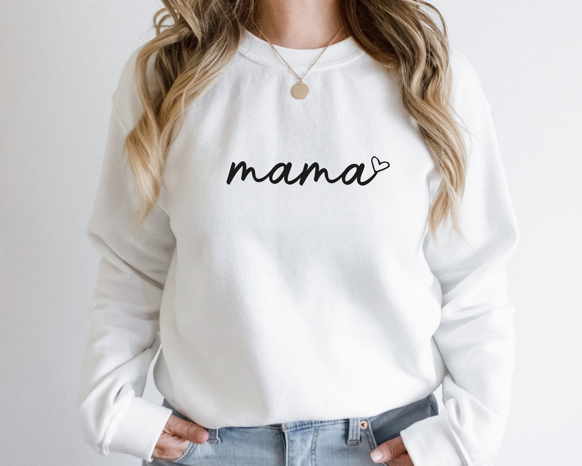 Personalized Mama Sweatshirt with Kid Names on Sleeve Mother&