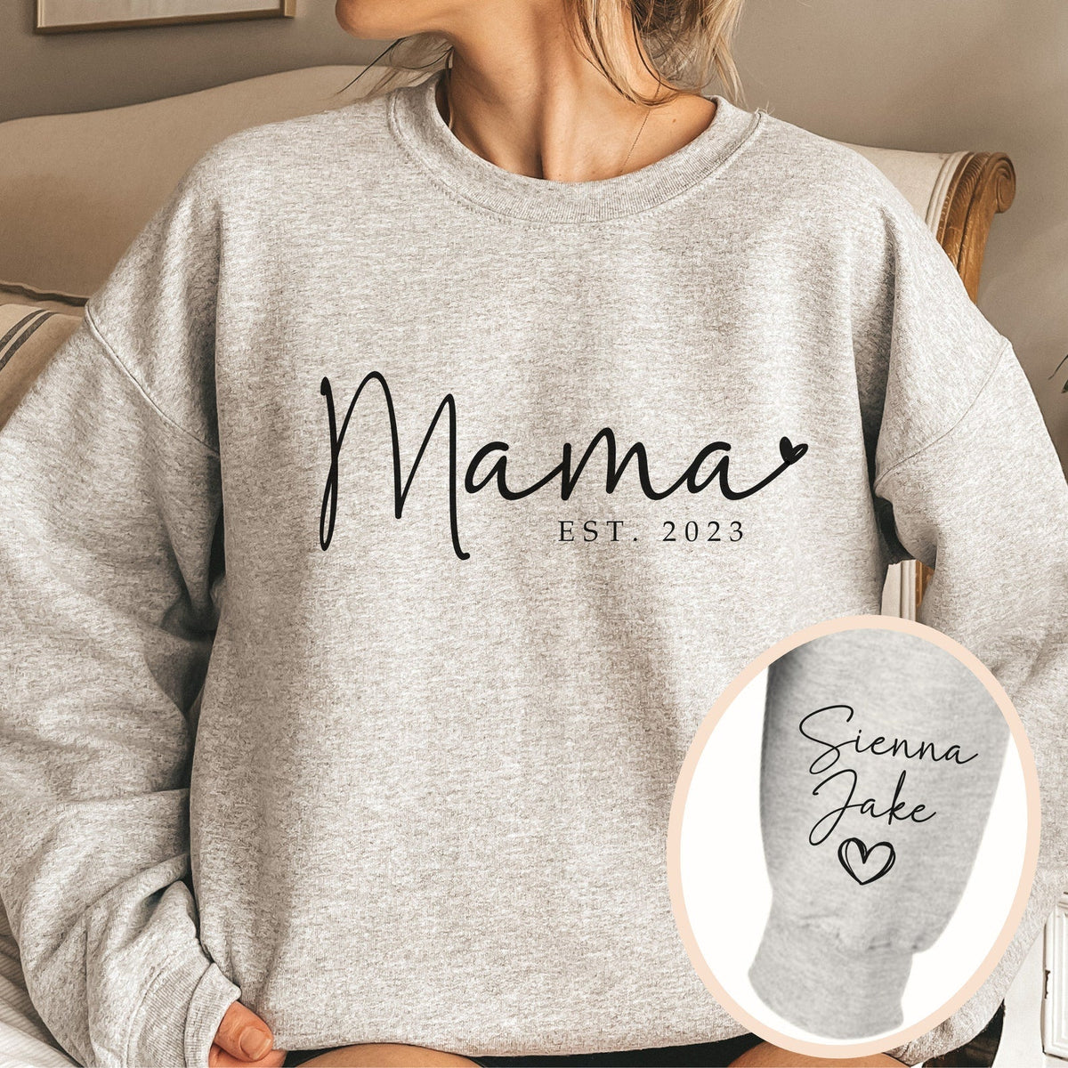 Custom Mama Sweatshirt with Kid Names | Mother’s Day gift