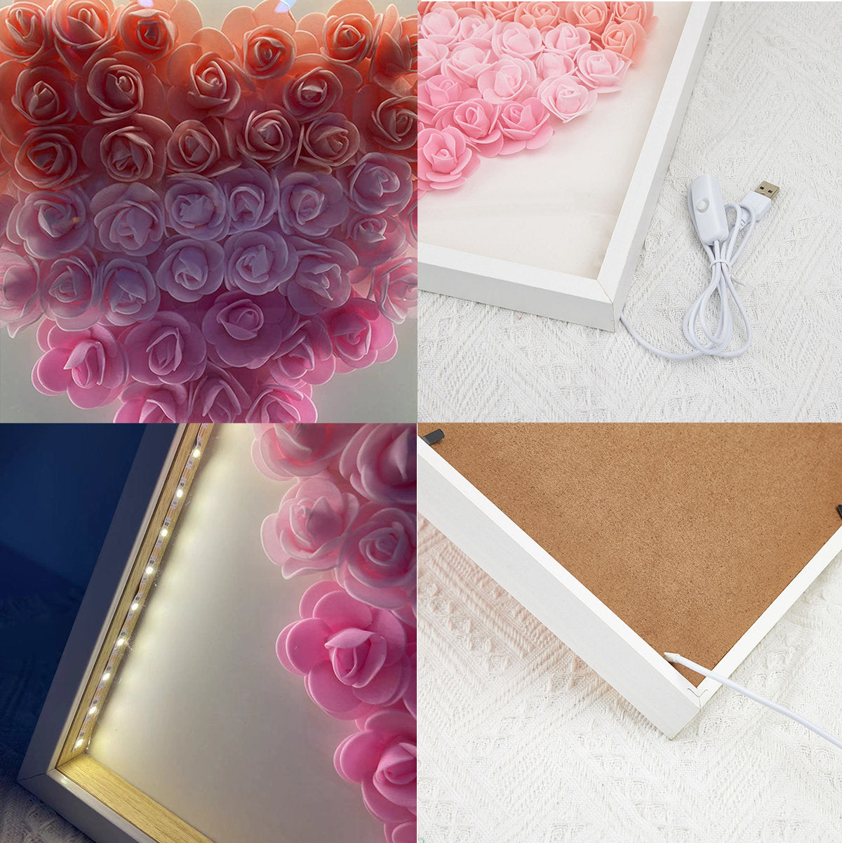 Personalized for Mom Flower Shadow Box, Handcrafted Mom&
