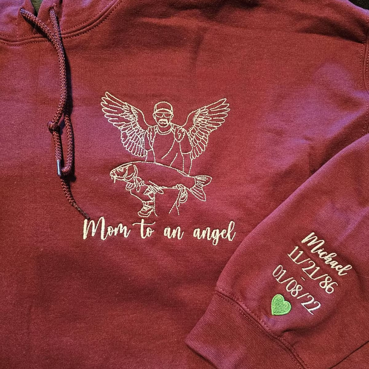Custom Parent-Child Photo Outline Embroidered Sweatshirt - Surprise Mother&
