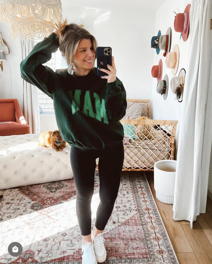 Custom PUFF Mama Camo Leopard Pattern Sweatshirt | Mother&