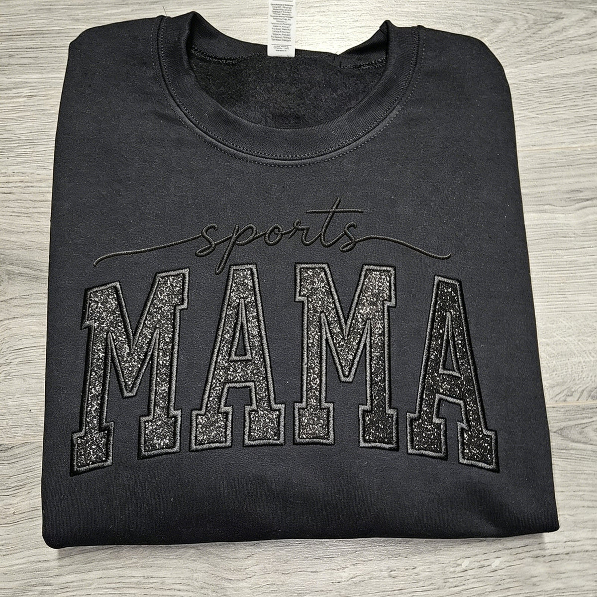 Custom Glitter Embroidered "Sports Mama" Sweatshirt | Mother&
