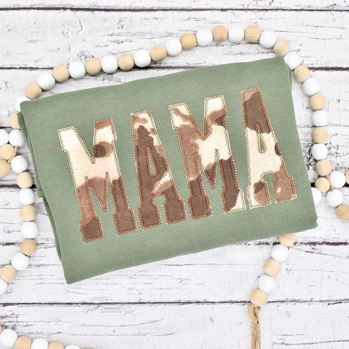 Custom Mama Cow Embroidered Sweatshirt | Mother&